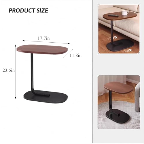 Mesa auxiliar en C beige para cenar cómodamente sin ocupar espacio en casa 3