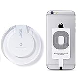 Qrity Qi receptor para Apple iPhone 5S / 5c / 6 / 6s / 7 / 6s más / 6 plus; También se trabajará con Samsung Galaxy S7, S7 borde Galaxy, Galaxy S6, S6 + Edge, Edge S6, la nota 5, Nexus 4/5/6/7 (2013), Microsoft Nokia Lumia 950 / 950XL, Nokia Lumia 920, LG Optimus Vu2 , HTC / Droid ADN 8X, y otros teléfonos y tabletas Qi-habilitados (adaptador de CA no incluido).
