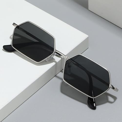 Classic Polygon Sunglasses Men Fashion Small Frame Mirror Coating Uv4002