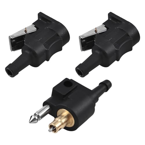 Etersec 3PCS 8mm Fuel Line Connector Set Compatible with Yamaha Outboard Motors – Female & Male Fuel Pipe Fittings for 5/16" Fuel Hose – Replaces 6E5-24305-06-00, 6Y2-24305-06-00