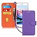 FYY Case for iPhone 8 Plus/iPhone 7 Plus,[Kickstand Feature] Luxury PU Leather Wallet Case Flip Folio Cover with [Card Slots] [Wrist Strap] for Apple iPhone 8 Plus 2017/7 Plus 2016 (5.5") Purple
