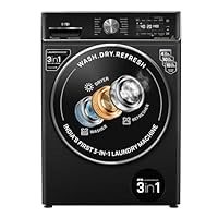IFB 8.5 Kg / 6.5 Kg / 2.5 Kg 5 Star, Front Load 3-In-1, AI Powered, Fully Automatic Washer Dryer Refresh (2023 Model, Laundrimagic, Executive ZXB, 9 Swirl Wash, Eco Inverter Technology, Black)