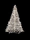 Crab Pot Christmas Trees 4' White Wire with 300 Clear Incandescent Mini Lights