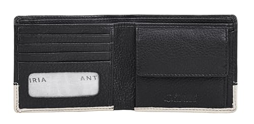 Image of ANTONIO VALERIA Jake Black /Sand Leather Wallet for Men
