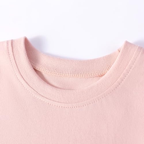 Image of Girls Cotton Long Sleeve Casual Cartoon Appliques Striped Jersey Dresses