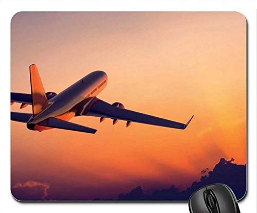 Passenger Aircraft at Sunset Mouse Pad, Mousepad MP8012