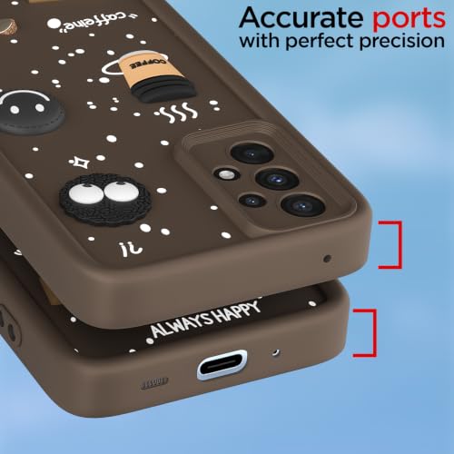 Image of Outlouders Back Cover for Samsung Galaxy A33 5G | 3D Cartoon Bear Cute Fun Silicone Full Body Protection Bumper Case (Brown)
