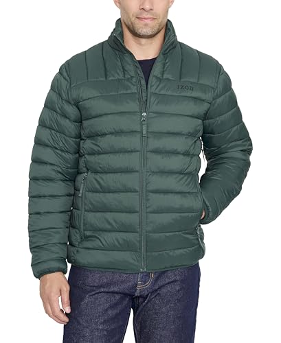 IZOD Men's Classic Puffer Jacket, Rain Forest, XX-Large