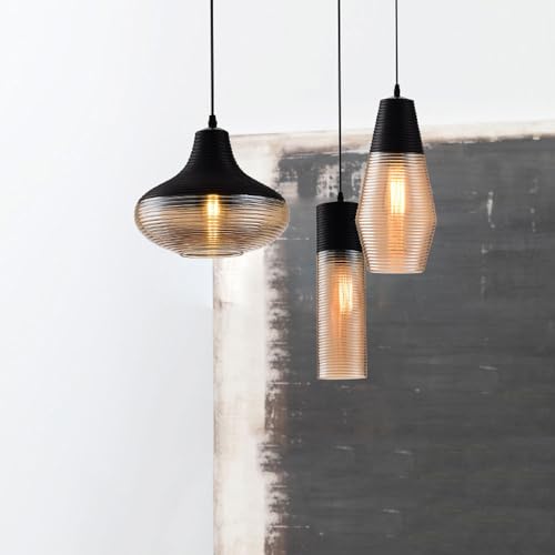 Suspension E27 marron clair pour sublimer un couloir sombre