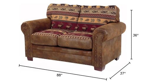 American Furniture Classics Sierra Lodge 4-piece Sleeper Sofa Set in Brown - Image 3