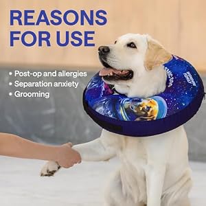 Dog Donut Collar After Surgery Soft Dog Cone Collar Inflatable Dog Cone Alternative to Cone of Shame Dog Pillow Cone for Dogs to Stop Licking Elizabethan Collar for Dogs Dog Recovery Collar