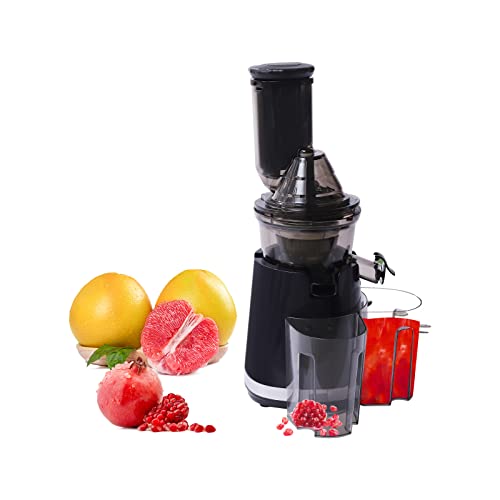 Commercial Electric Slow Masticating Juice with Reverse Function, Professional Countertop Juicer Extractor Home Fruit Vegetable Juicer Automatic Orange Squeezer Machine 45RPM