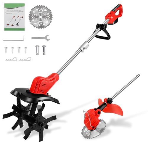 Motocicleta eléctrica para batería Makita 18V, Motoazada Bateria y cortacésped con Pantalla LED, Rodillo Doble 4 Cuchillas, 30 cm de Ancho y 22 cm de Profundidad, Motoazada para Huertos y Patios