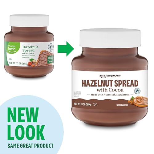 Amazon Grocery, Hazelnut Spread With Cocoa, 13 Oz (Previously Amazon Fresh, Packaging May Vary)
