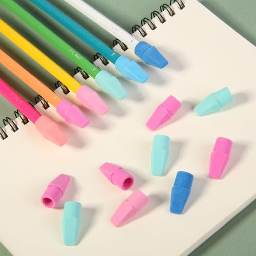 Image of Mr. Pen- Pencil Erasers Toppers, 500 Pack, Colorful, Latex Free, No Smudge | Mr Pen Erasers for Pencils