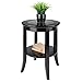 Winsome Genoa End Table with Glass Top, for Living Room, Bedroom, 23
