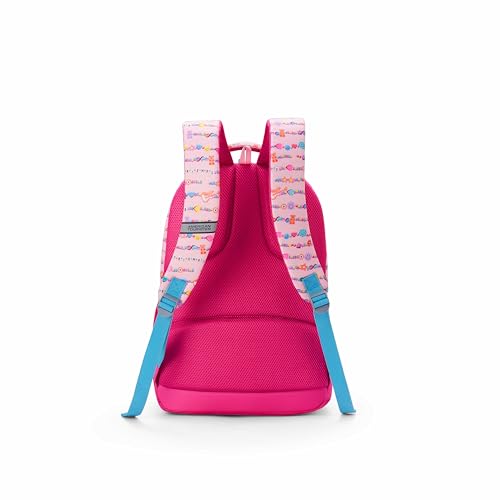 Image of American Tourister Sway | 32 Ltrs | 3 Compartments | Bottle Pocket | Ergonomic Padded Back Panel & Shoulder Straps | School Backpack for Boys & Girls | 1 Year International Warranty | Buddy Pink