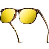 Each Cool Night Driving Glasses for Women Men – Night Vision Polarized HD Anti-Glare yellow lens,UV400 Protection (Night Vision/Amber Tortoiseshell Frame)