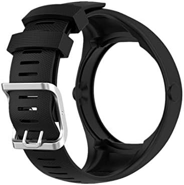 HUABAO Watch Strap Compatible with Polar M200,Adjustable Silicone Sports Strap Replacement Band for Polar M200 Smart Watch (Black)