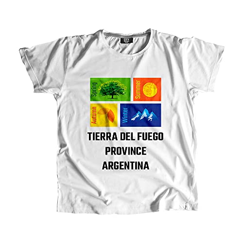 T-shirt Tierra Del Fuego blanc anti-transpiration vêtement unisexe confortable quatre saisons