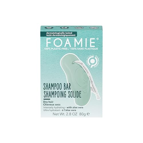 Foamie Shampoo solido per capelli secchi con aloe vera e olio di mandorle che idrata intensamente i capelli secchi shampoo 100% vegano e senza plastica 80 g