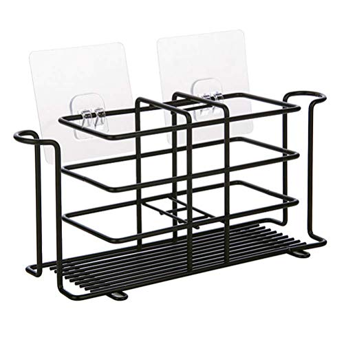 Image of Toothbrush Holder Stainless Steel Toothpaste Holder Wall Mounted for Bathroom Storage, Kitchen Storage Shelf Rack Organizer