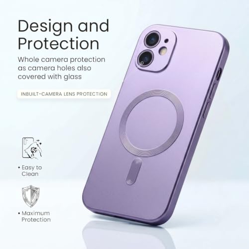 Image of amazon basics Premium Mag-Safe Case for iPhone 11 | Shockproof & Anti-Scratch Cover | Soft Silicone with Wireless Charging | Camera Lens Guard - Light Purple