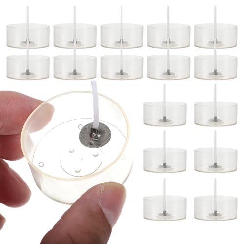 Kit de mechas de algodón para velas con porta velas plásticos