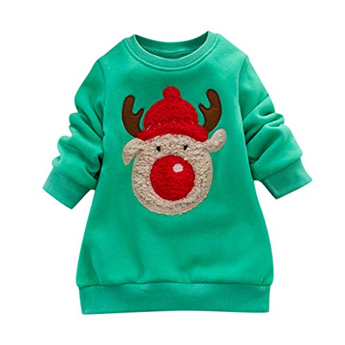GSTARI Weihnachten Sweatshirt Kinderbekleidung Langarmshirt Strickpullover Kapuzenpullover Cardigan Weihnachtskostüm Schneeoverall Kleinkind Baby Frühling Hirsch Oberteile … Cover