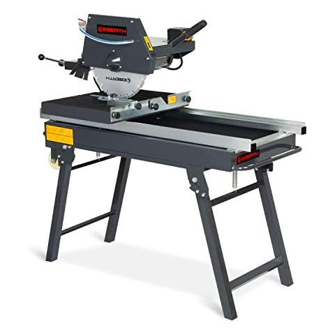 EBERTH Steinsäge Steintrenner Steintrennmaschine Fliesenschneider Nassschneider Elektrisch (2000W, 350mm Diamanttrennscheibe, 100mm Schnitttiefe, 800mm Schnittlänge, 45° Schwenkbar, Wasserpumpe) Cover