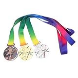Housoutil 3 Medallas de Fútbol de Aleación, Portátiles Eventos Deportivos Juveniles, Premios de Competición en Oro, Plata y Bronce
