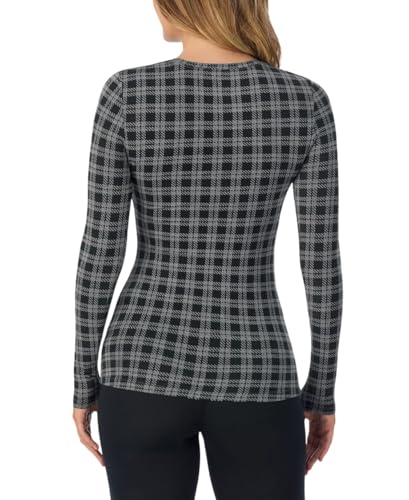Image of Cuddl Duds Women's Softwear with Stretch Long Sleeve Crew Neck Top -Layering Top with Smooth Fabrication, Body-Hugging Fit