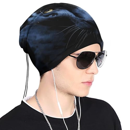 Panther With Blue Eyes Face Mask Sun Dust Protection Neck Gaiter Scarf Face Covering Headwear Bandana for Men Women 6