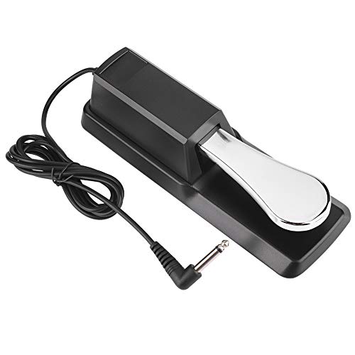 FLEXMAN Sustain Pedal for Keyboard, Universal Piano Pedal, Digital Piano Damper with Anti Slip Rubber Bottom for Electronic Keyboard and Digital Piano