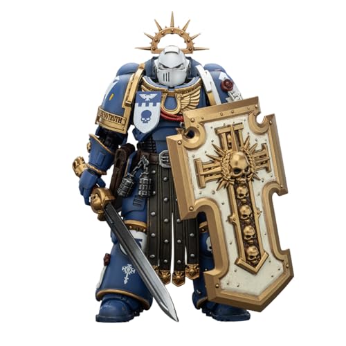 JOYTOY Warhammer 40,000 1/18 Action Figure Ultramarines Torvald with Power Sword, Stormshield and Bolt Pistol Collection Model Birthday Gifts JT02809