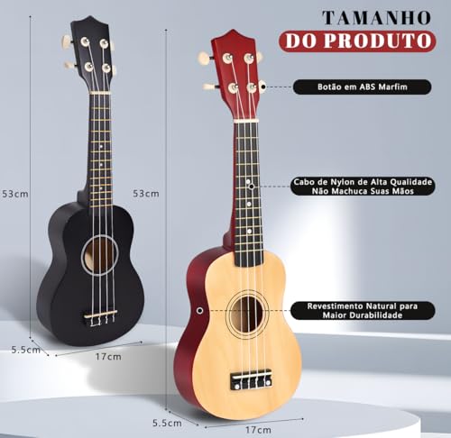 21 Polegadas Ukulele, Ukulele (Preto), Ukulele Soprano, Ukulele Concert, Ukelele, Ukulele Tenor, Uku