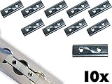 10 Stück NTG 10 x Nutenstein für Airlineschienen Stahl verzinkt M6 Ladungssicherung Fitting 2xM6