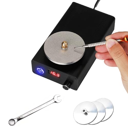 Afilador y Pulidor de Buriles, Herramienta de Afilado para Grabado de Velocidad Variable con 3 Discos de Desbaste de Diamante, Rotación Hacia Adelante y Atrás, Velocidad Ajustable 0-3000 RPM