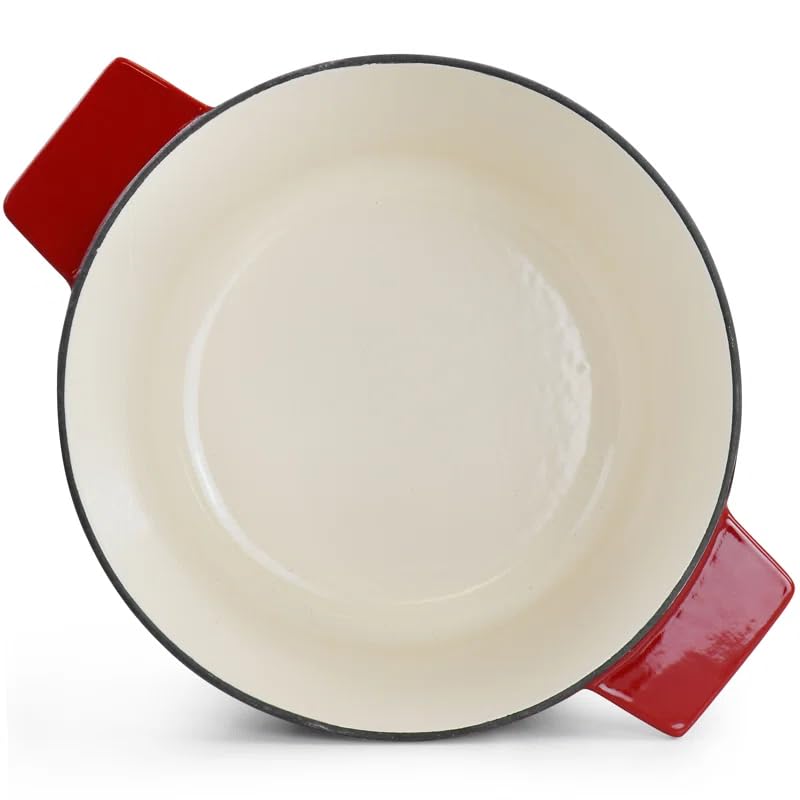 Red Enameled Cast Iron 3qt Non-stick Dutch Oven