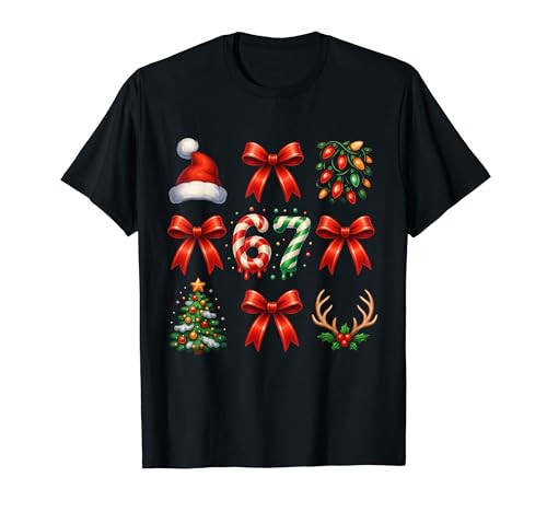 67 Ribbon Christmas Tree Funny Holiday Number Six Seven Meme T�V���c