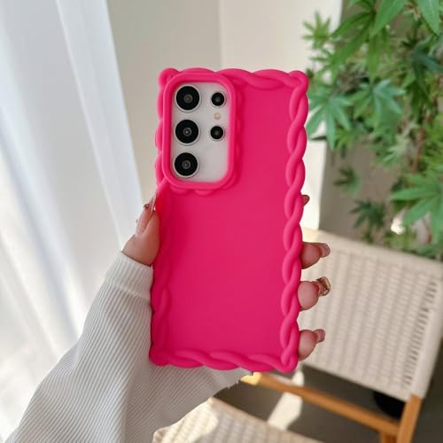 Coque Samsung S25 rose rouge couverture souple antichoc série Candy