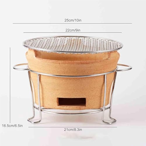 Mini barbecue portable en argile à charbon compact de table