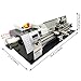 Yokoma Metal Lathe Precision Metal Lathe Machine Benchtop Metal Working Lathe Double Chuck Metal Lathe for Metal Turning Auto Switch Between Metric and Imperial Mini Lathe 1100W
