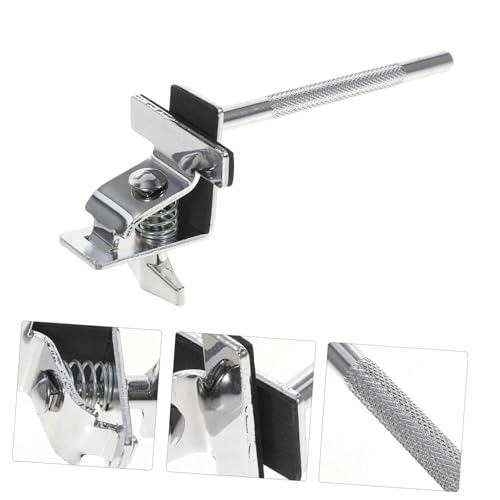 Beaupretty Extension Cowbell Clamp Mount Bracket para Bombo y Kit de Batería Soporte con Clip Fijo para Instrumentos de Percusión miniatura 7