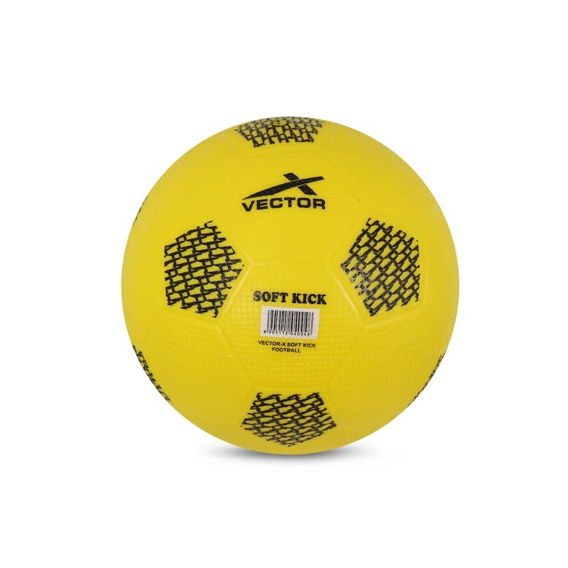 Image of Vector X Soft Kick PVC Rubber Moulded Indoor /Outdoor Water-Resistant & Durable Home Play Playing Sports Soccer Football for Kids, Youth, Boys, Men Unisex