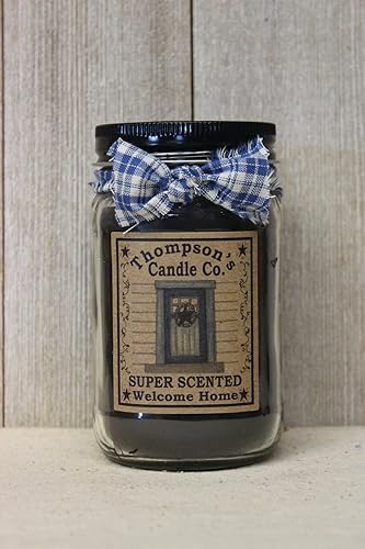Thompson’s Candle Co Welcome Home Small Mason Jar Candle, 12oz – Oatmeal Raisin Cookie & Fresh Coffee Scent, Handcrafted Super Scented Wax, Long-Lasting 55-Hour Burn image 2