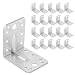 Produktbild ZPH MARK Winkelverbinder - Winkel Metall - Stahlwinkel verzinkt - Winkel Weiss - Bauwinkel - Sturmwinkel - Winkelblech Montagewinkel Eisenwinkel - Winkelverbinder 70x70x55 x 2,5 mm 20 Stück