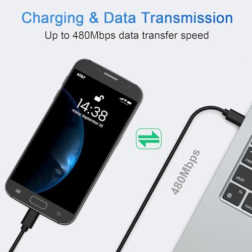 Image of Vanjua USB C to Micro USB Cable 3.3ft (100cm), 3A Fast Charging & 480Mbps Data Sync Cord for Old Android Phones, Kindle, PS4, Xbox One, Power Bank & Tablet