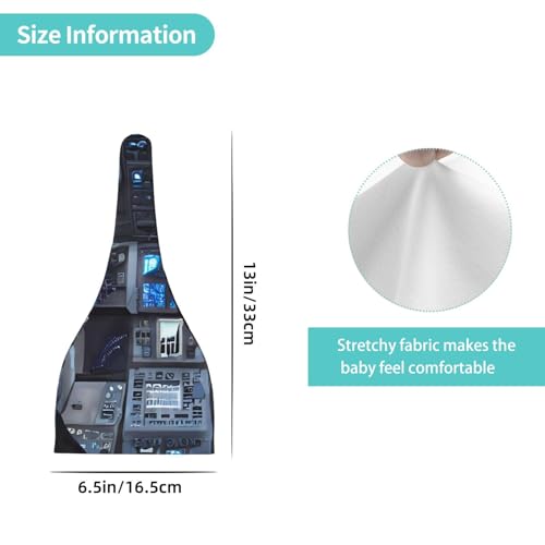 Newborn Baby Hat, Cabin of The Future Print Soft Top Knot Beanie Cap, Cute Baby Headwear for 0-6 Months Black4