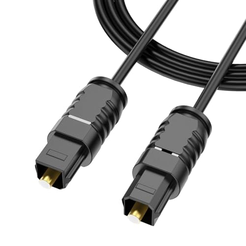 Image of NEXSA Digital Fiber Optical Audio Dolby Cable with 8 Channel (7.1) Audio support, Gold Plated Connectors For Xbox, PS5, soundbars, Transmission, Smart TV, AV Receivers and More 1 M 3.2 Feet - Black
